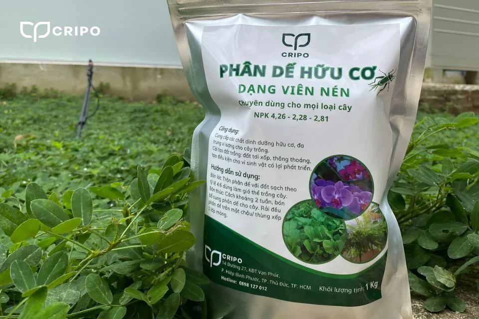 Phân dế hữu cơ dạng viên nén của Cripo